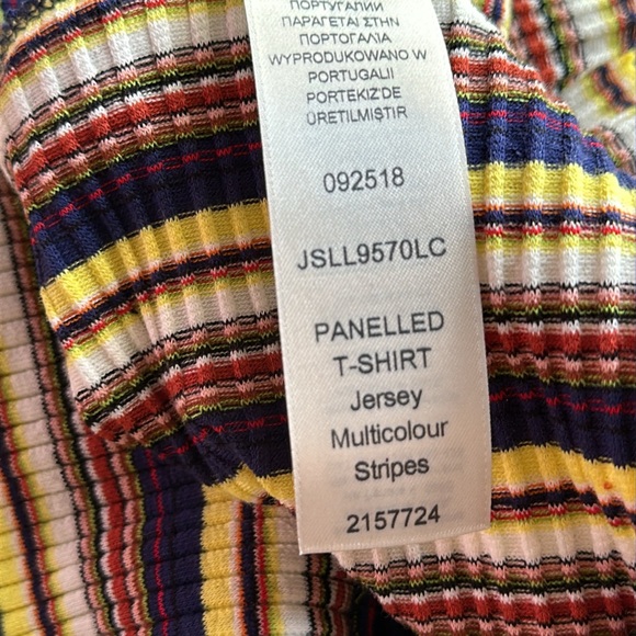 NWT Marques Almeida 7FAM Cotton Paneled Short Sleeve Shirt Small Colorful - Picture 7 of 9